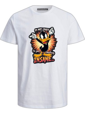 Insane Daffy Duck Küçüklüğü Baskılı Pamuklu Çocuk Tshirt