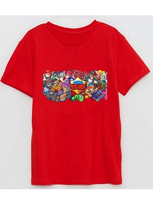 Brawl Stars Karakterleri Bakılı Çocuk Pamuklu Tişört