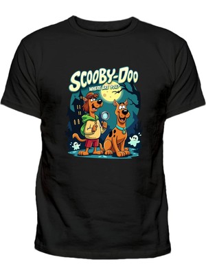 Scooby Doo Where Are You Baskılı Pamuklu Çocuk Tshirt