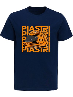 Oscar Piastri Baskılı F1 Pamuklu Tshirt