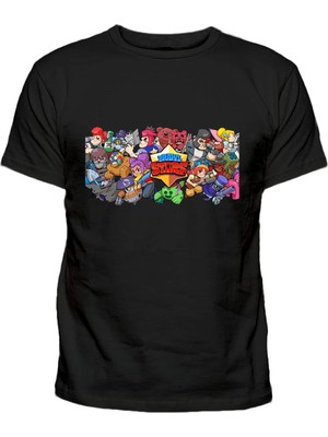 Brawl Stars Karakterleri Bakılı Çocuk Pamuklu Tişört