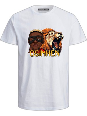 Aslan Baskılı Oshmhen Baskılı T-Shirt