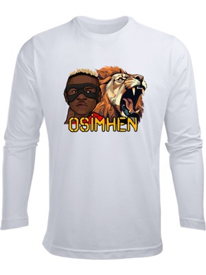 Çocuk Uzun Kollu Osmhn Aslan Baskılı Pamuklu Tişört