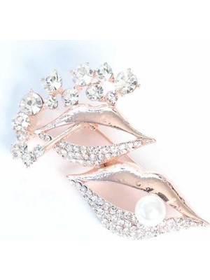 Zirkon Taşlı Metal Broş - TJ-BRS291