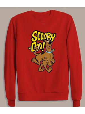 Scooby Doo Baskılı Sweatshirt Pamuklu Erkek Sweatshirt