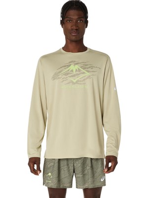 Asics Fujitrail Logo Ls Top Erkek Yeşil Tshirt 2011D391-300