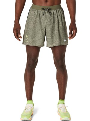 Asics Fujitrail All Over Print 5In Short Erkek Yeşil Şort 2011D392-300