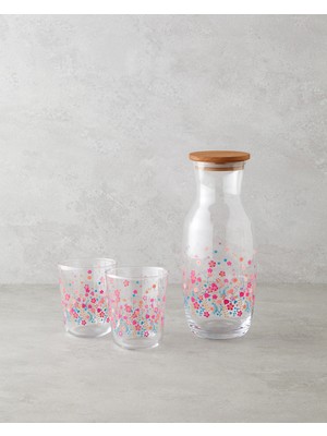 Auro Cam 3 Parça Su Takımı 1000 ml + 315 ml Renkli