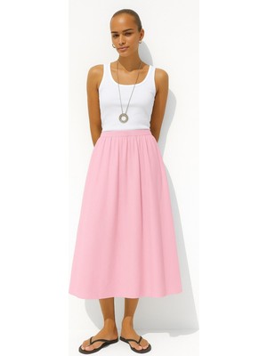 Keten Görünümlü Çan Etek