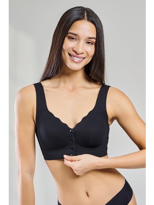 Yeni Inci Iz Yapmayan Lazer Kesim Önden Çıtçıtlı Hafif Sütyen BR111