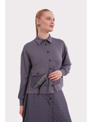 Levidor 100588 Önü Çıtçıtlı Cepli Eteği Kapitone Eteğin Beli Lastikli Etekli Spor Takım #01-25#