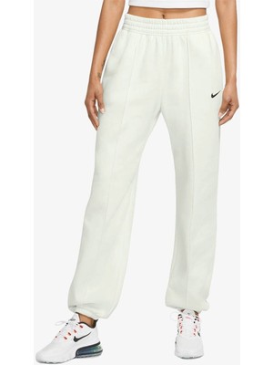 Nike Sportswear Regular Fit Pant Bol ve Uzun Kesim Eşofman Altı Kırık Beyaz