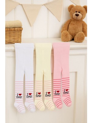 Pico Baby Kız Bebek & Çocuk Pamuklu Külotlu Çorap Renkli Desenli Ekstra Yumuşak 3'lü Set