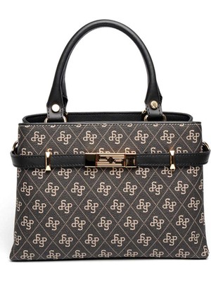 Silver Polo  Kadın Omuz Çantası 1149-46305 Sılver Polo Bayan Çantası M178 Siyah-Mat Siyah