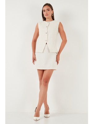 Lela Pamuk ve Yün Karışımlı Slim Fit Mini Boy Tüvit Etek Bayan Etek 611AU086