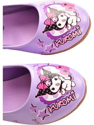 Kuromi Baskılı Kız Çocuk Babet Ayakkabı