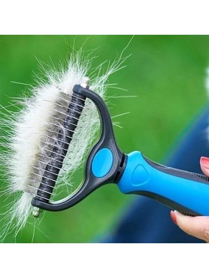 Plastik Saplı Metal Kedi Köpek Bakım Kıtık Tüy Topak Açıcı Tarak