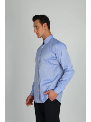 Enzo Ferrettı EF11 R 563 Non-Iron  Çift Kat Iplik, Regular Fıt,erkek Gömlek