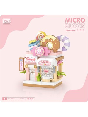 Loz Mikro Blok 8604 Çanta Şekerleme Dükkan 150 Parça Eğitici Hediyelik Set