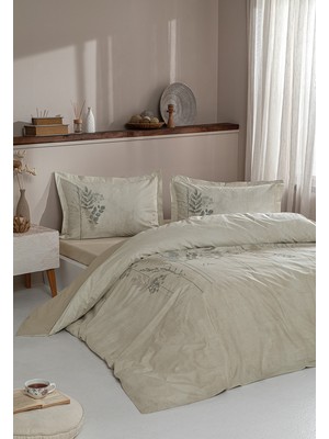 Özdilek Ranforce Conium Tek Kişilik %100 Pamuk Nevresim Takımı – Bej