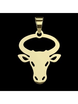 TabiTela 8 ayar altın kolye ucu Boğa   GM8230 1 gr