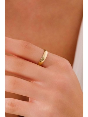 14 Ayar Altın 4mm Alyans Yüzük