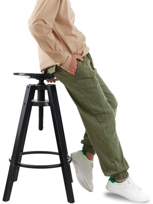 Erkek Çocuk Dikişli Haki Gabardin Pantolon