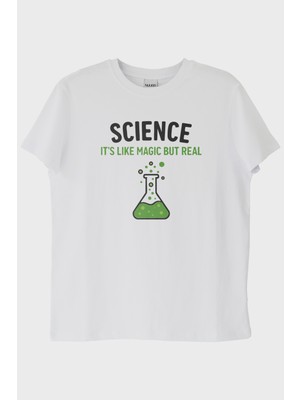 Nuugg Bilim Sihir Beyaz Tişört