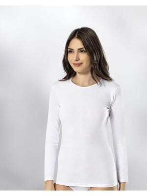 Kadın Bisiklet Yaka Uzun Kol Bluz Atlet Bady