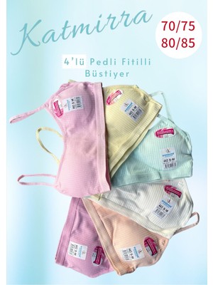 4'lü Kadın Fitilli Ip Askı Pedli Büstiyer Alıştırma Sütyen Yarım Atlet