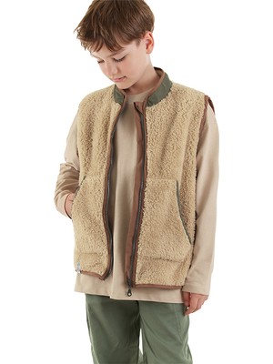 Erkek Çocuk Kahverengi Peluş Yelek