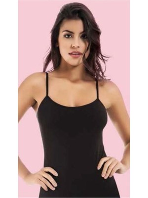 Tutku Ribaba Kadın Siyah Ip Askılı Atlet L Beden Pamuklu Esnek Kumaş ile Rahat Kullanım