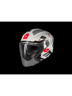 Kask mt Cosmo Sv Silence A2 Gloss Gümüş Gözlüklü