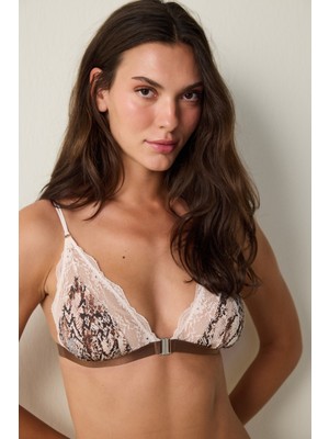 Penti Sedef Dantelli Balensiz Dolgusuz Üçgen Sütyen