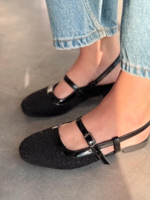 Minor Tüvit Siyah Bant Detaylı Mary Jane