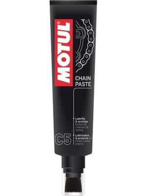 Motul C5 Zincir Yağlama ve Bakım Macunu - Yüksek Performanslı Motosiklet Zincirleri için Uygun, Pratik Fırça ile, 150 ml