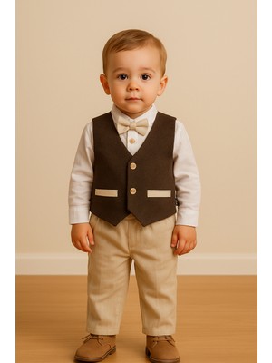 Erkek Çocuk Milano Yelekli Takım Elbise