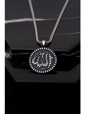 Gümüş Allah Yazılı Erkek Cevşen Kolye