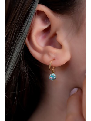 14 Ayar Altın Pati Çocuk Küpe