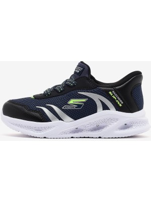 Skechers Skechers Meteor-Lights Brisk-Beams Küçük Erkek Çocuk Lacivert Işıklı Spor Ayakkabı 403848N Nvbk