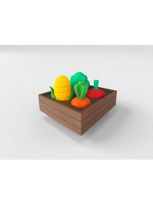 Sebze Bahçesi Oyuncağı - Mısır - Havuç - Turp Brokoli Hareketli Havuçlar - Dekoratif Ürün