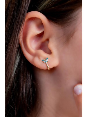 14 Ayar Altın Kelebek Küpe