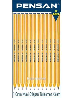 Tükenmez Kalem Office Pen Mavi 1010 12'li