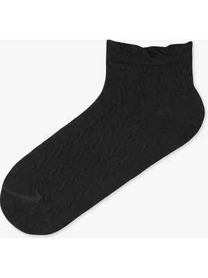 Penti 5 Çift Pamuklu Fırfırlı Patik Çorap Siyah Renkli Zarif Detaylı Konforlu Tasarım