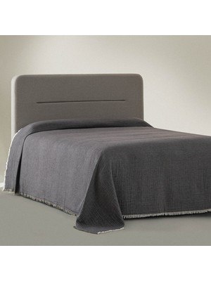Ecocotton Muna Çift Kişilik Yatak Örtüsü %100 Organik Pamuk Inject Yeşil-Antrasit 230X250 cm