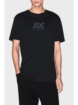 Armani Exchange Logo Baskılı Pamuklu Regular Fit Bisiklet Yaka T Shirt Erkek T Shirt XM001403 AF16432 UC001