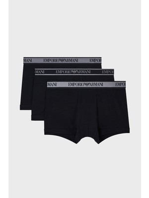 Emporio Armani Logolu Streç Pamuklu 3 Pack Boxer Erkek Boxer EM000259 AF10779 MC406