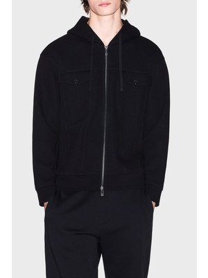 Armani Exchange Streç Pamuklu Relaxed Fit Kapüşonlu Sweat Erkek Sweat XM000967 AF16222 UC001