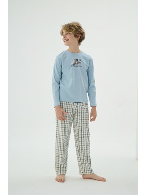 8914 Erkek Ç. Baskılı Pijama Takım