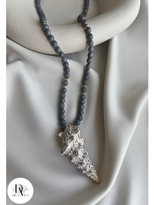 Diva Viva - Marina Doğal Deniz Kabuğu Boncuklu Kadın Kolye